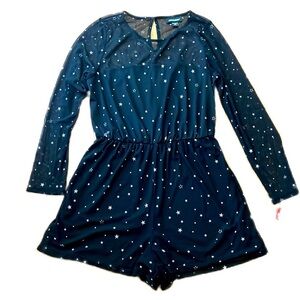 Joe Boxer Black and Silver Star Shears Jumpsuit            Size Youth M
